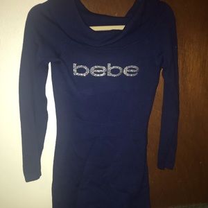 Navy Bebe sweater dress